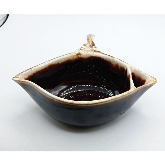 Vintage Pfaltzgraff Gourmet Brown Drip Glaze Gravy Boat - Picture 5 of 6